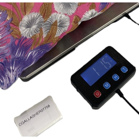 Vintage 60s 70s Lara Dee Womens Robe Quilted House Coat S Small Pink Floral - Picture 9 of 9